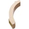 Ekena Millwork 3-inch W x 14-inch D x 18-inch H Lafayette Rough Cedar Woodgrain TimberThane Knee Brace, Primed BRCUR03X14X18LFTRCPR - alternate 5